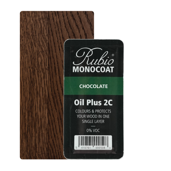 Rubio monocoat Chocolate kleur overzettreden.